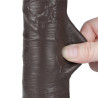 LoveToy SlidingSkin Gode avec Bourses Sliding Skin 15 x 4.5cm Noir